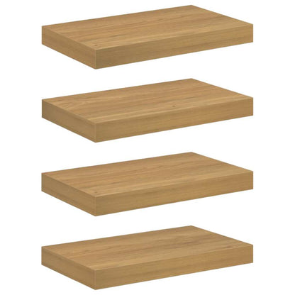 Scaffale da parete 4 pcs Marrone 40 x 23,5 x 4 cm