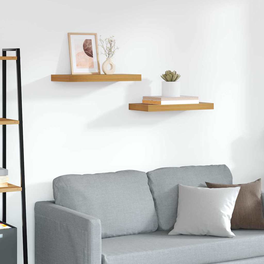 Scaffale da parete 2 pcs Marrone 50 x 23 x 4 cm