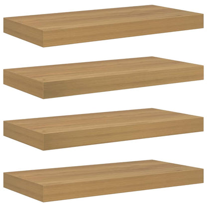 Scaffale da parete 4 pcs Marrone 50 x 23 x 4 cm