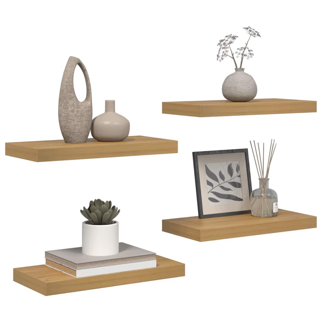 Scaffale da parete 4 pcs Marrone 50 x 23 x 4 cm