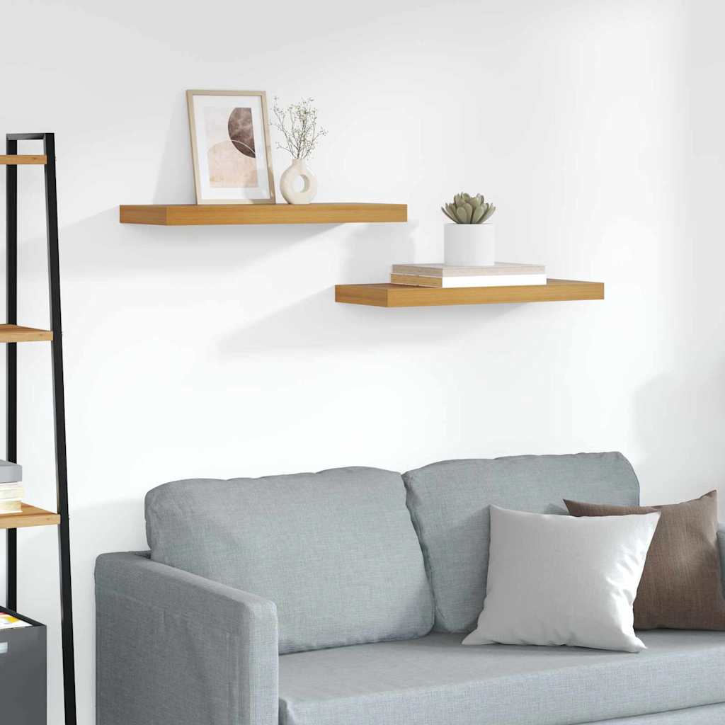 Scaffale da parete 2 pcs Marrone 50 x 23 x 4 cm