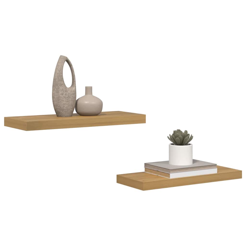 Scaffale da parete 2 pcs Marrone 50 x 23 x 4 cm