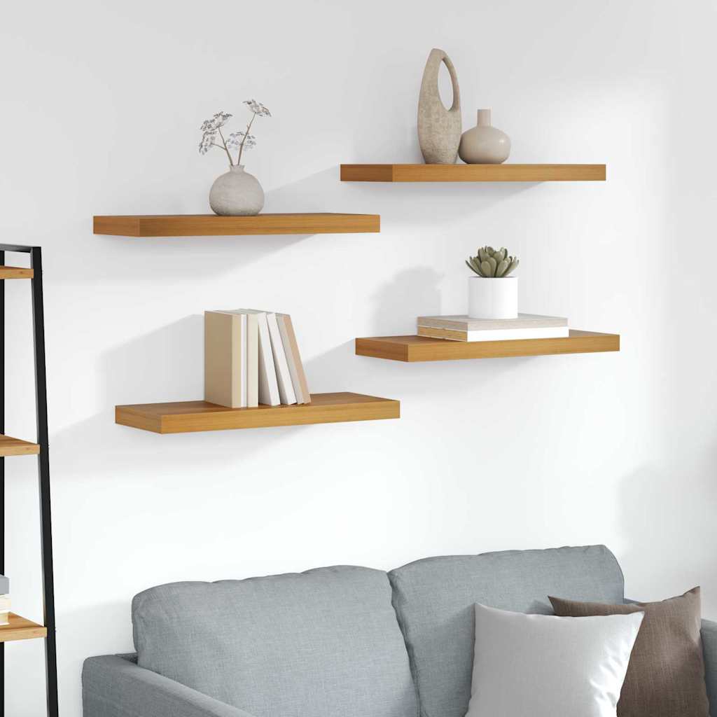 Scaffale da parete 4 pcs Marrone 50 x 23 x 4 cm