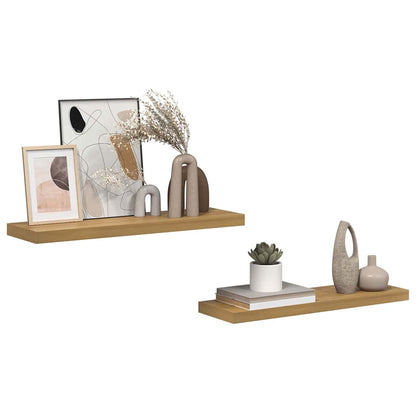 Scaffale da parete 2 pcs Marrone 80 x 23,5 x 4 cm