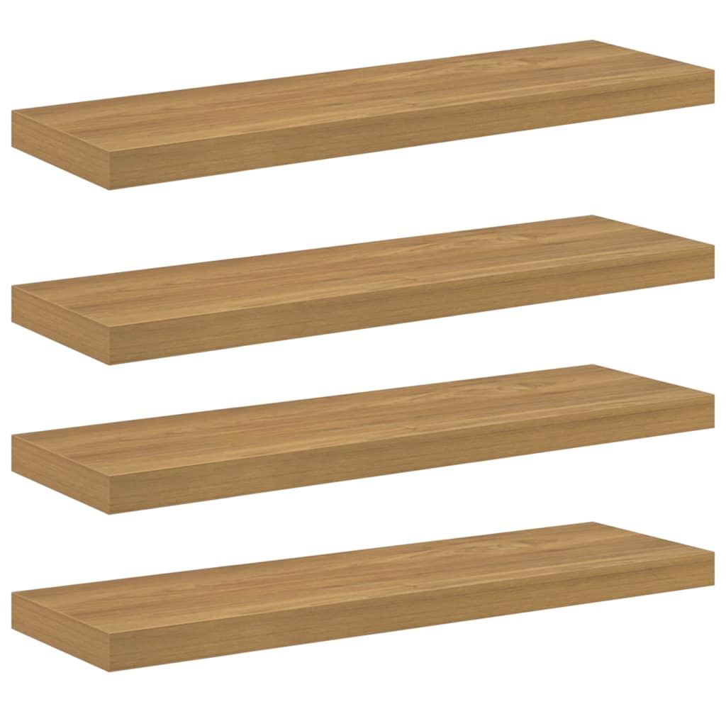 Scaffale da parete 4 pcs Marrone 80 x 23,5 x 4 cm