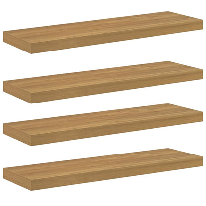 Scaffale da parete 4 pcs Marrone 80 x 23,5 x 4 cm