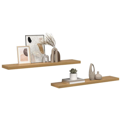 Scaffale da parete 2 pcs Marrone 120 x 23,5 x 4 cm