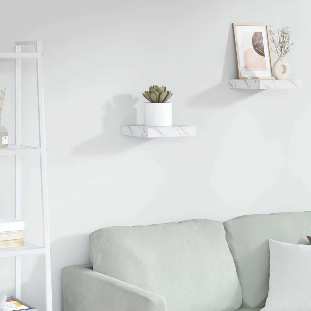 Scaffale da parete Marmo Bianco 23 x 23,5 x 4 cm