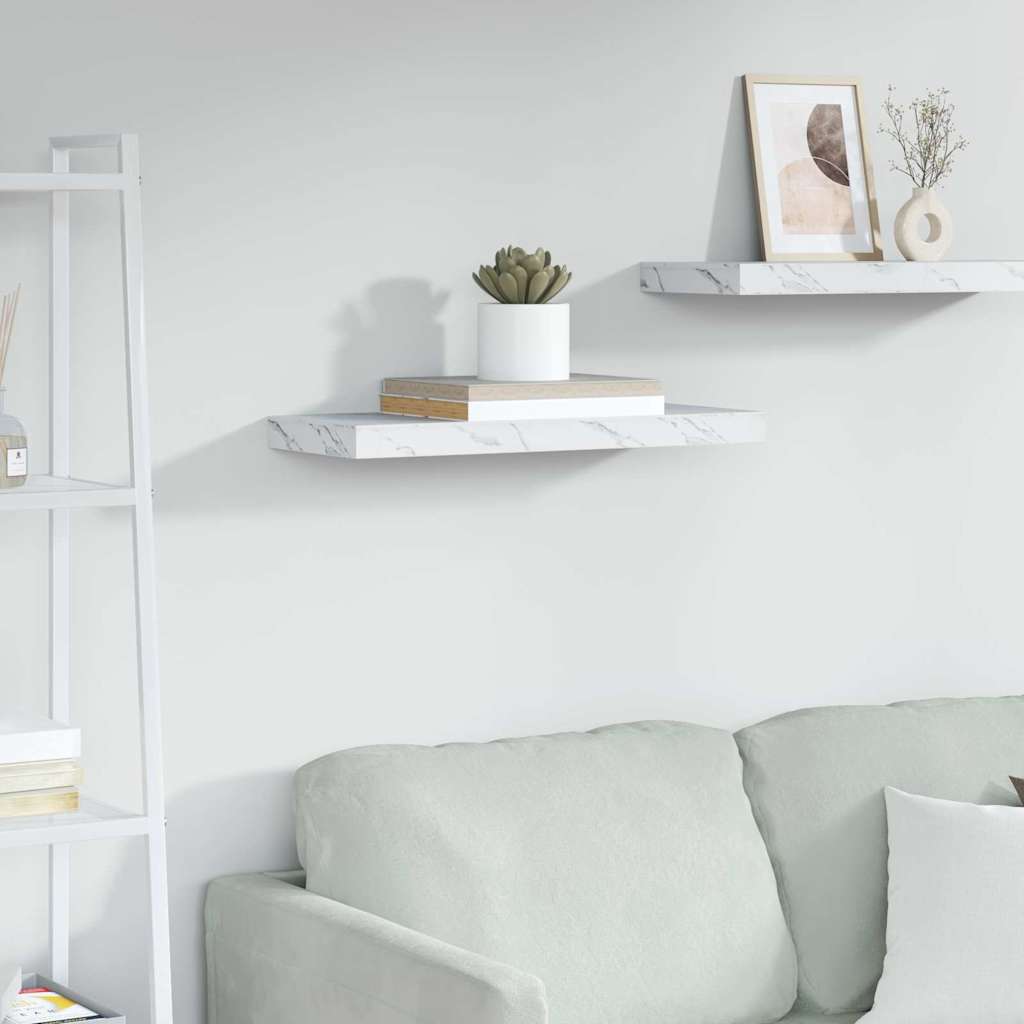 Scaffale da parete Marmo Bianco 50 x 23 x 4 cm