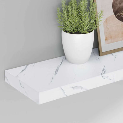 Scaffale da parete 2 pcs Marmo Bianco 90 x 23,5 x 4 cm