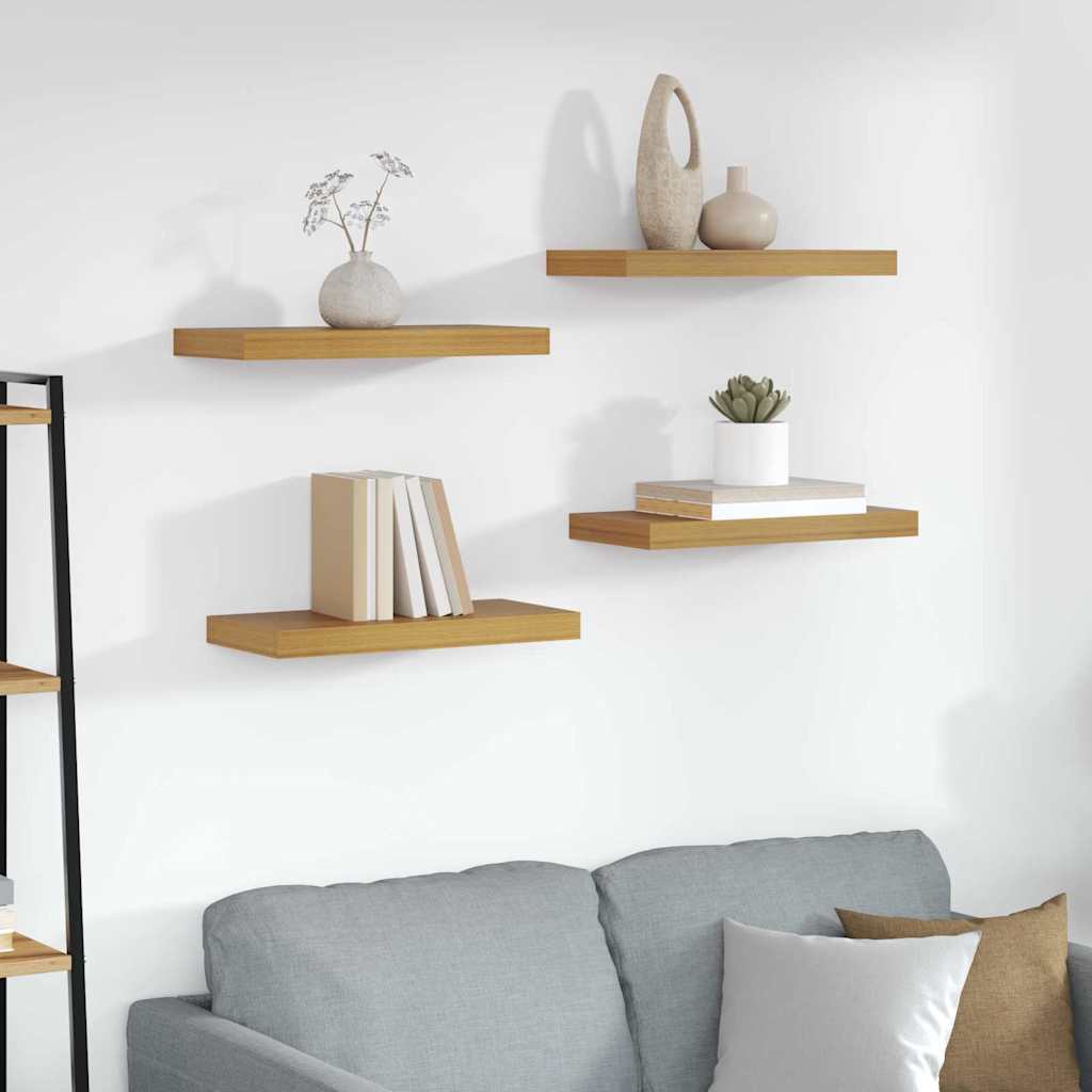 Scaffale da parete 4 pcs Beige 50 x 23,5 x 4 cm