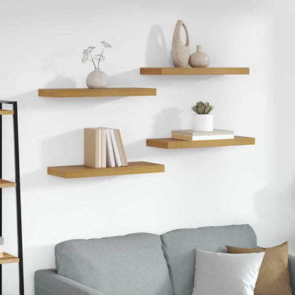 Scaffale da parete 4 pcs Beige 50 x 23 x 4 cm Legno multistrato