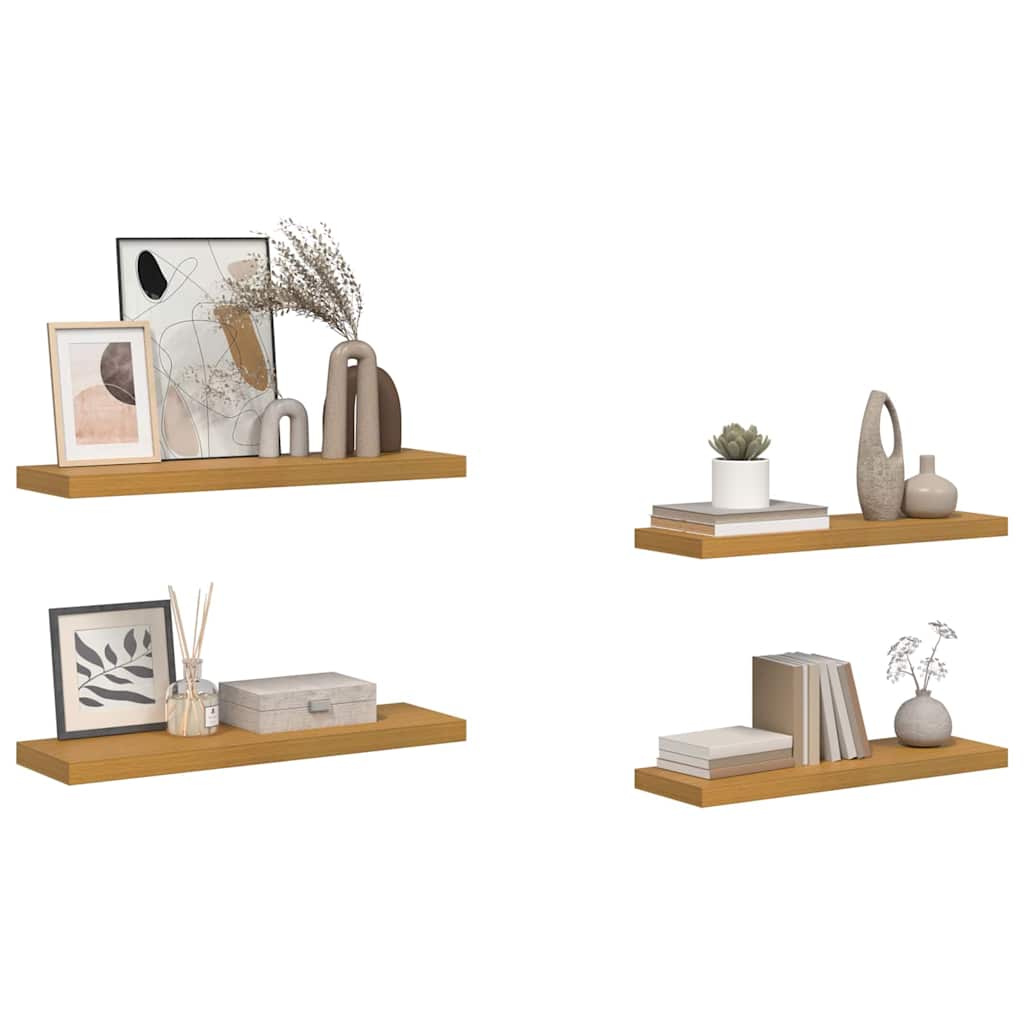 Scaffale da parete 4 pcs Beige 80 x 23,5 x 4 cm