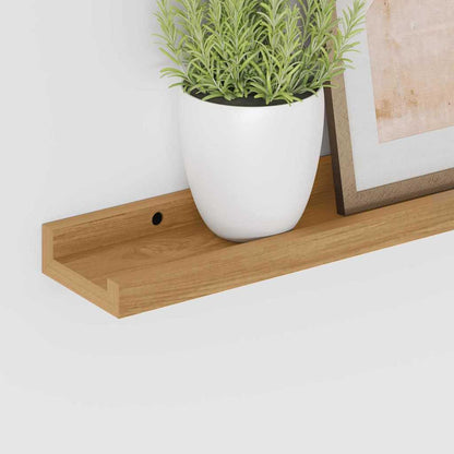 Scaffale da parete con lo scaffale 4 pcs Marrone 40 x 9 x 3 cm