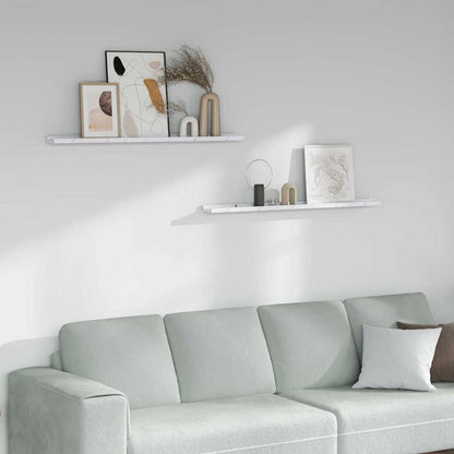 Scaffale da parete 2 pcs Marmo Bianco 100 x 9 x 3 cm