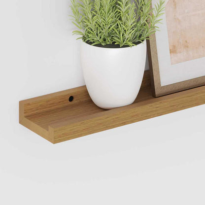 Scaffale da parete 2 pcs Beige 40 x 9 x 3 cm Legno multistrato