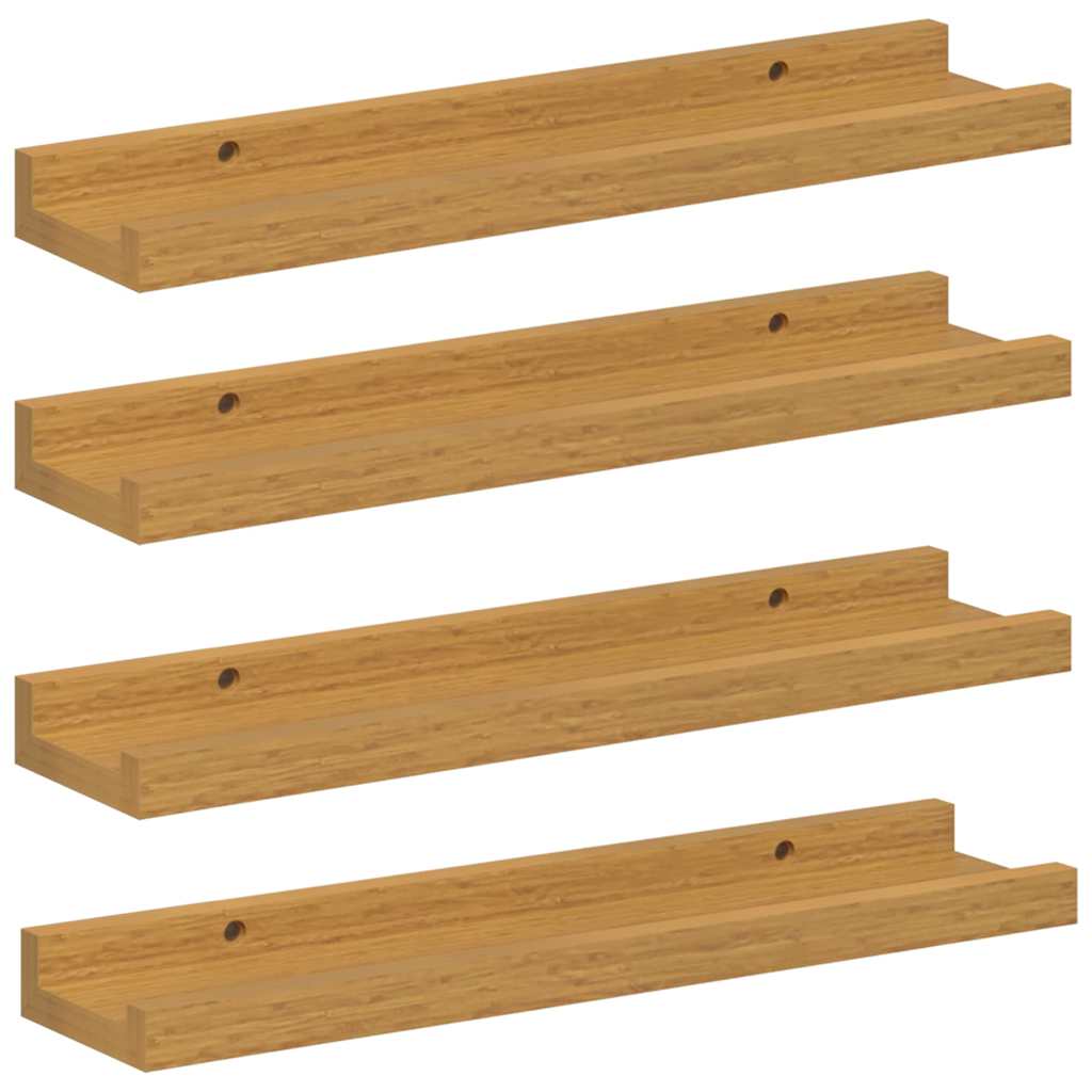 Scaffale da parete 4 pcs Beige 40 x 9 x 3 cm Legno multistrato