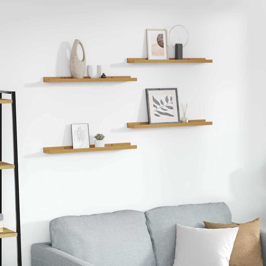 Scaffale da parete 4 pcs Beige 60 x 9 x 3 cm Legno multistrato