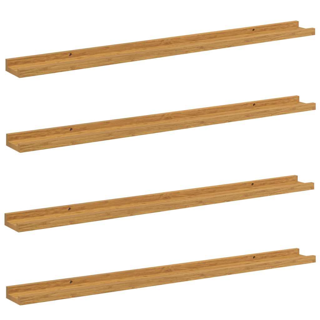 Scaffale da parete 4 pcs Beige 100 x 9 x 3 cm Legno multistrato