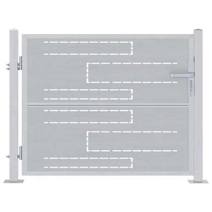 Cancello da giardino Argento 85 x 70 cm Acciaio inossidabile
