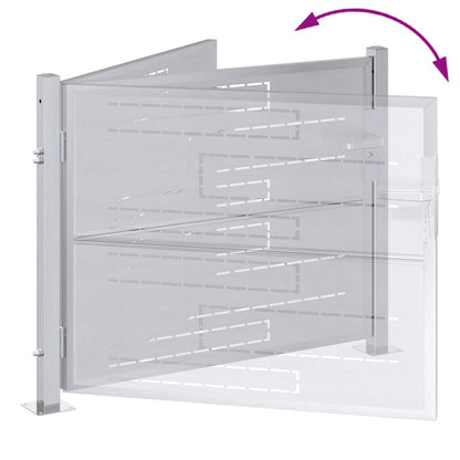 Cancello da giardino Argento 85 x 70 cm Acciaio inossidabile