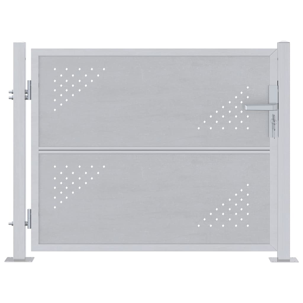 Cancello da giardino Argento 85 x 70 cm Acciaio inossidabile