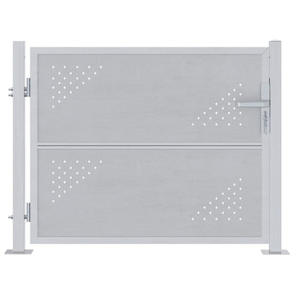 Cancello da giardino Argento 85 x 70 cm Acciaio inossidabile