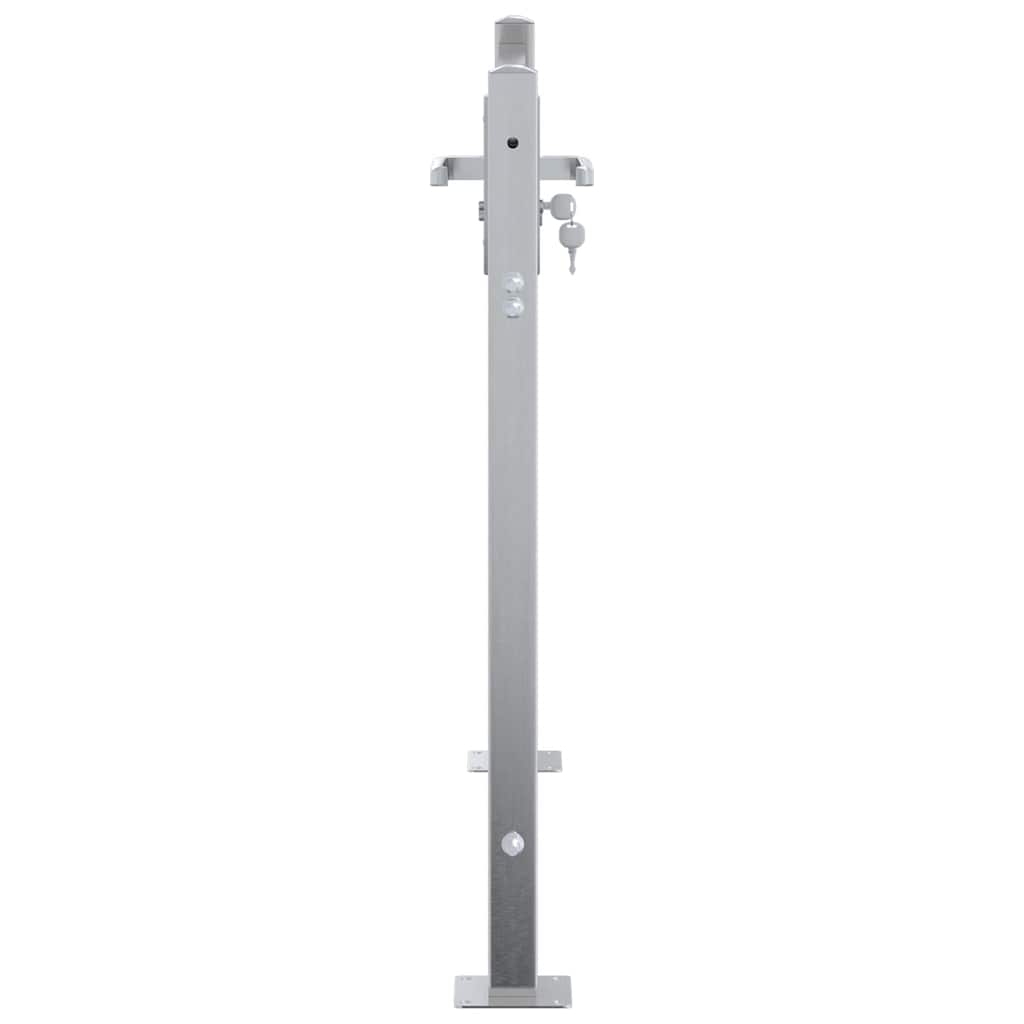 Cancello da giardino Argento 85 x 70 cm Acciaio inossidabile