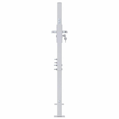 Cancello da giardino Argento 85 x 97 cm Acciaio inossidabile