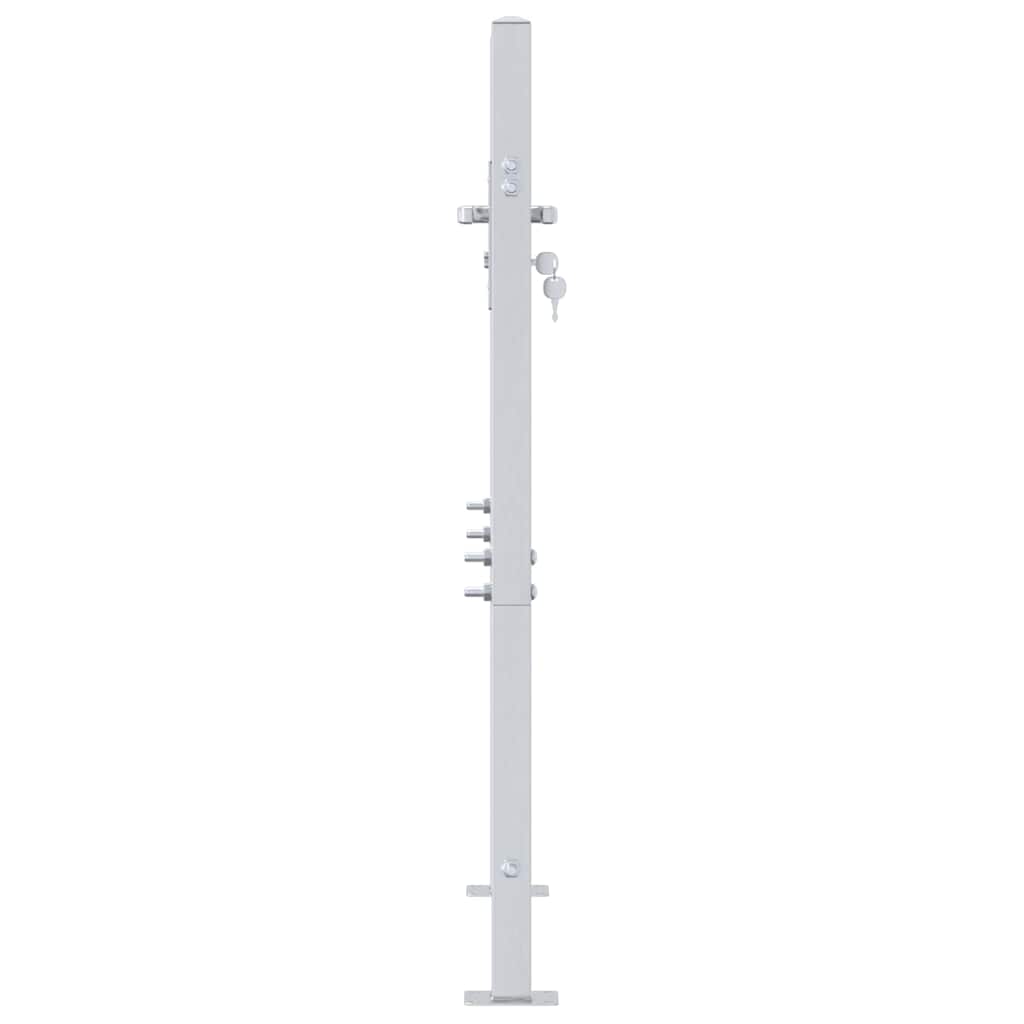 Cancello da giardino Argento 85 x 97 cm Acciaio inossidabile