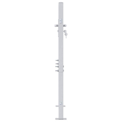 Cancello da giardino Argento 85 x 97 cm Acciaio inossidabile