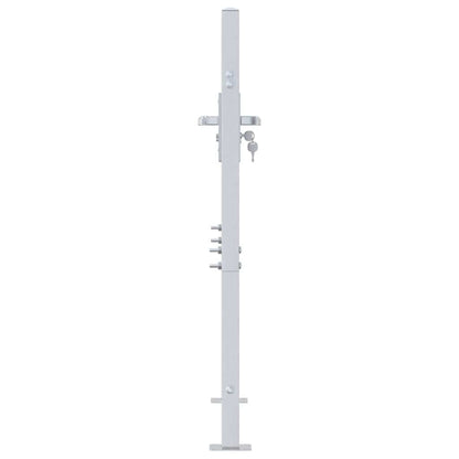 Cancello da giardino Argento 85 x 97 cm Acciaio inossidabile