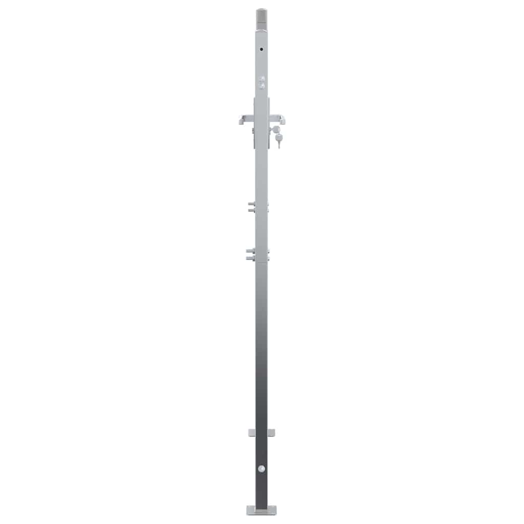 Cancello da giardino Argento 85 x 120 cm Acciaio inossidabile