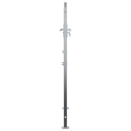 Cancello da giardino Argento 85 x 120 cm Acciaio inossidabile