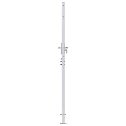 Cancello da giardino Argento 85 x 196 cm Acciaio inossidabile