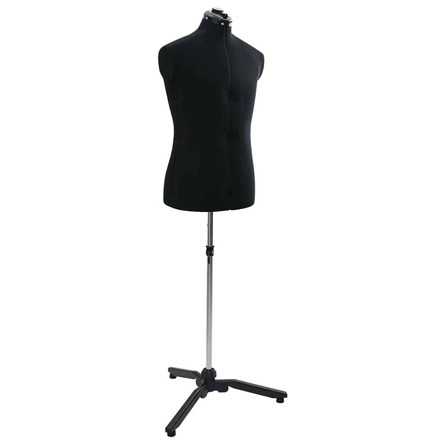 Manichino regolabile maschile Nero 37.5-45.5 pollici Tessuto