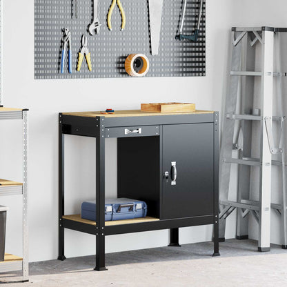 Banco da lavoro con cassetto con blocco Nero 90 x 49 x 91 cm