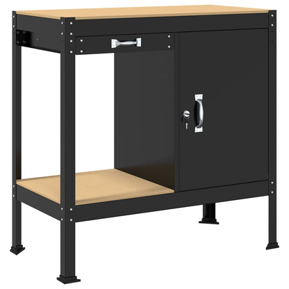 Banco da lavoro con cassetto con blocco Nero 90 x 49 x 91 cm