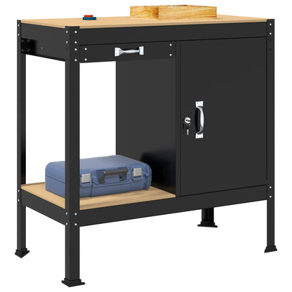 Banco da lavoro con cassetto con blocco Nero 90 x 49 x 91 cm