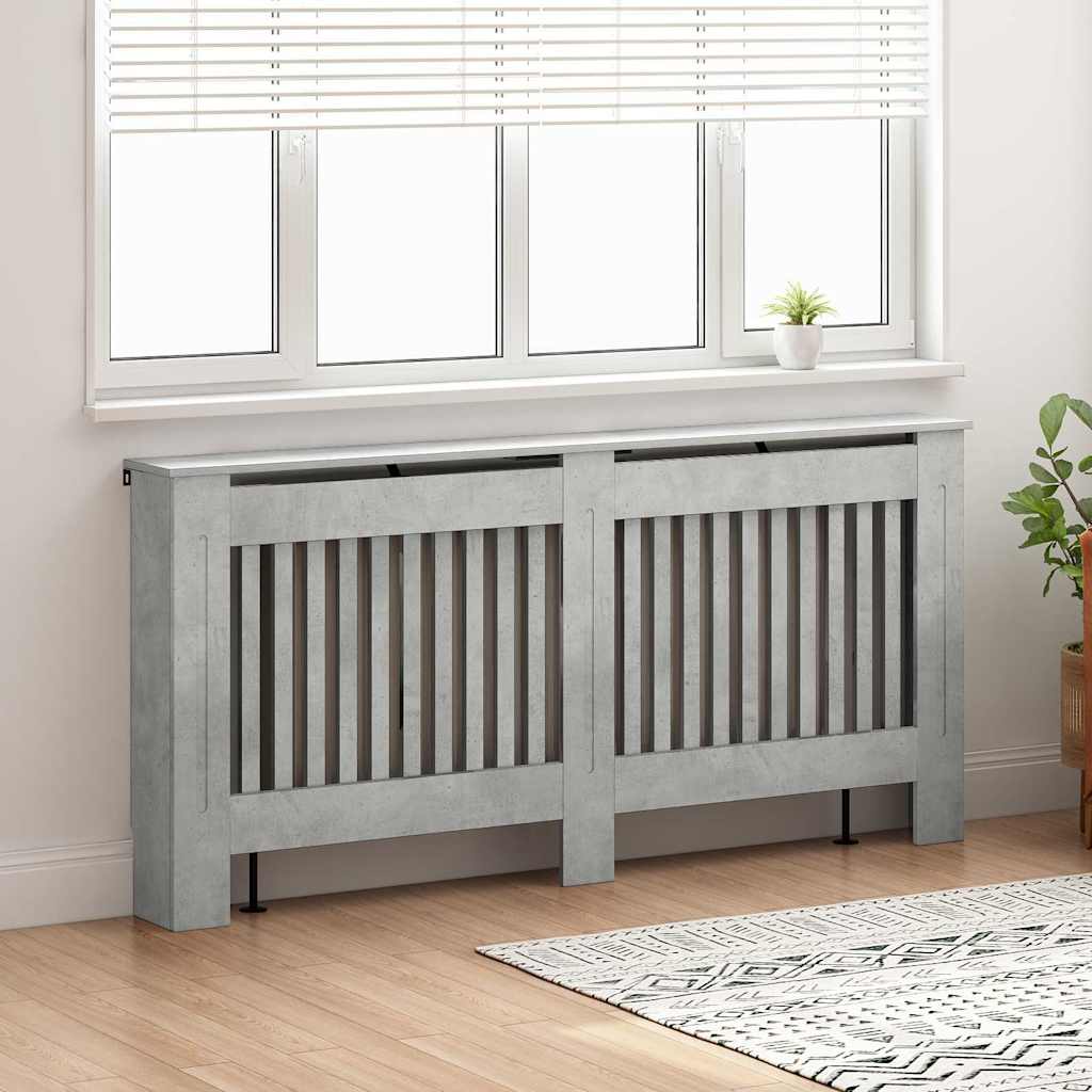 Copertura per radiatori Grigio cemento 172 x 19 x 81,5 cm