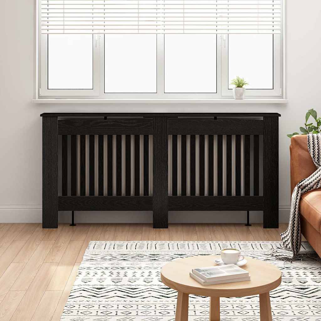 Copertura per radiatori Rovere Nero 172 x 19 x 81,5 cm