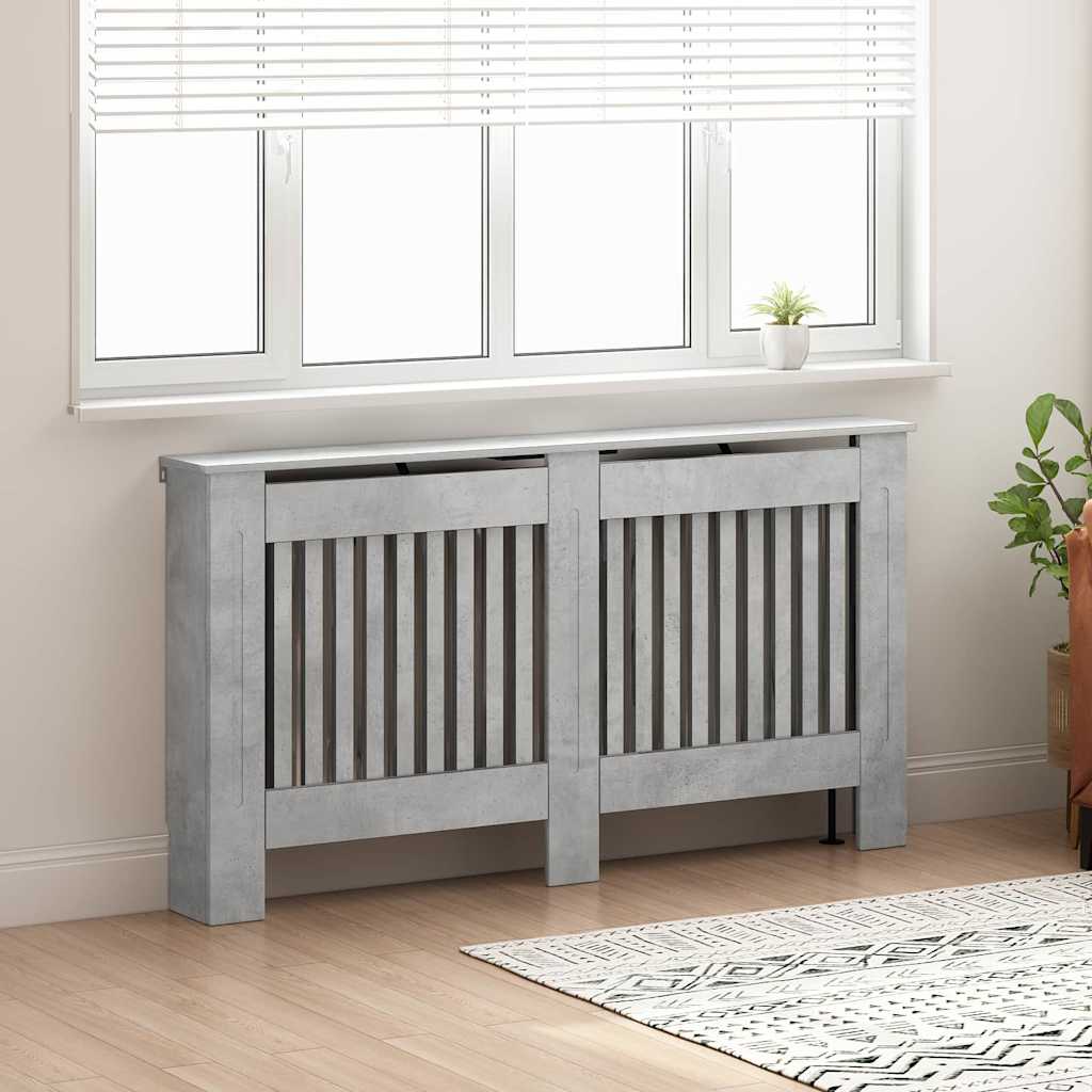 Copertura per radiatori Grigio cemento 152 x 19 x 81,5 cm