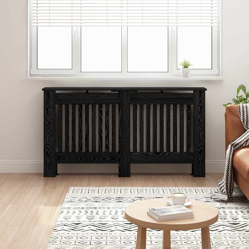 Copertura per radiatori Rovere Nero 152 x 19 x 81,5 cm