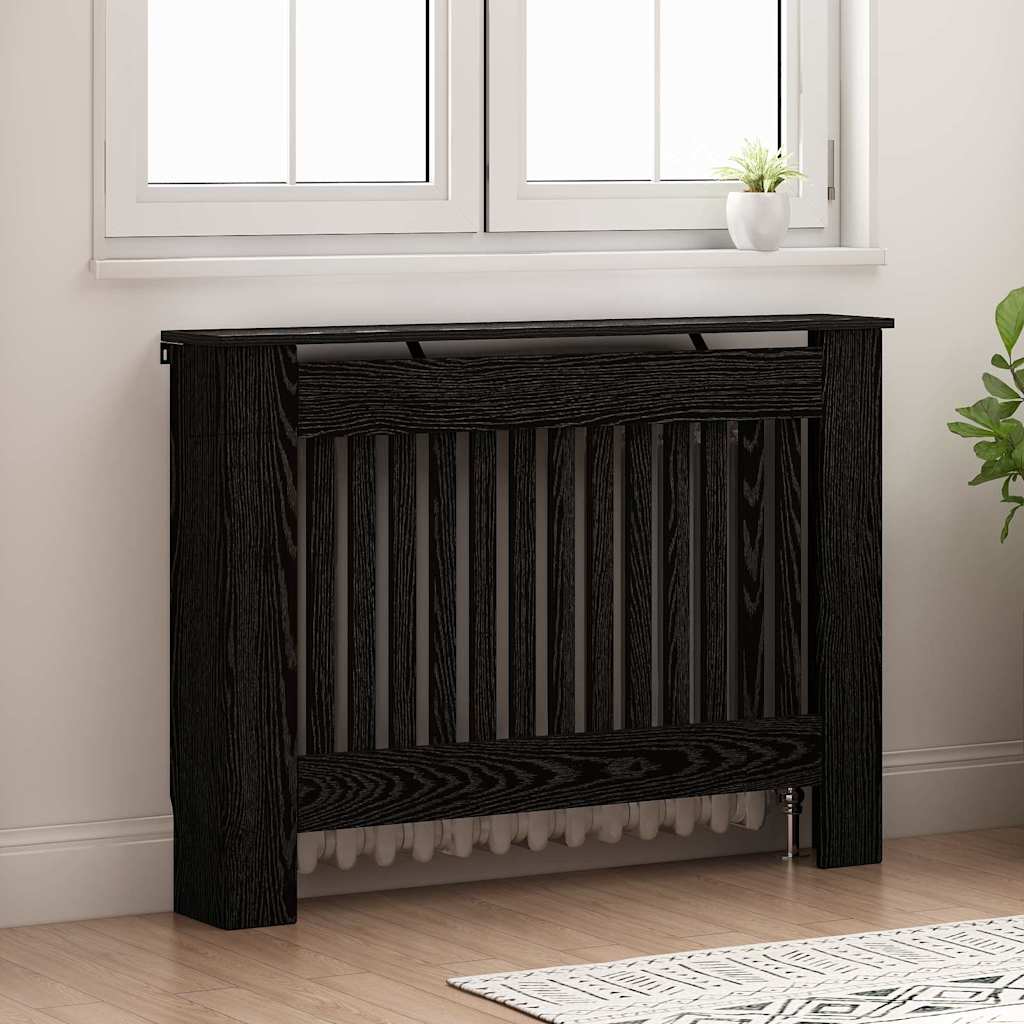 Copertura per radiatori Rovere Nero 112 x 19 x 81,5 cm