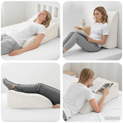 Cuscino per Gambe Bianco 68 x 40 x 21,5 cm Schiuma PU