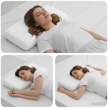 Cuscino da Letto Bianco 70 x 36 x 13 cm Schiuma Memory
