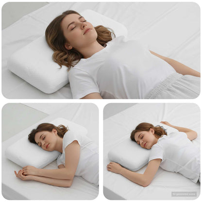 Cuscino da Letto Bianco 70 x 36 x 13 cm Schiuma Memory