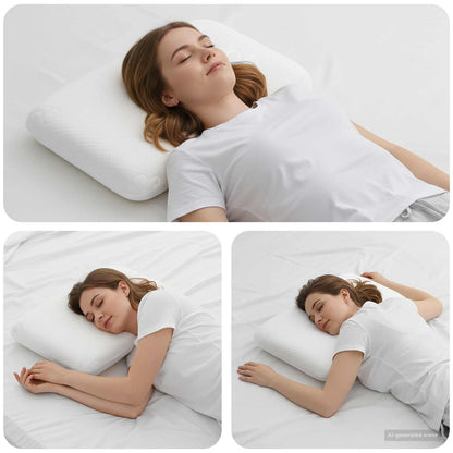 Cuscino da Letto Bianco 50 x 30 x 10,5 cm Schiuma Memory
