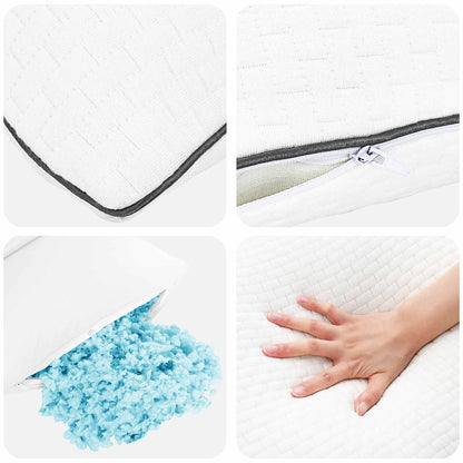 Cuscino Shread Bianco 50 x 30 x 11 cm Schiuma Memory