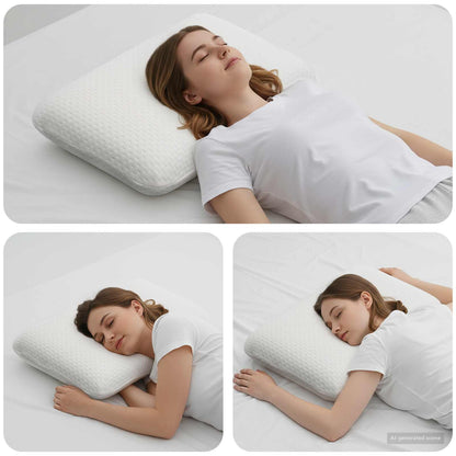 Cuscino da Letto Bianco 60 x 40 x 13 cm Schiuma Memory